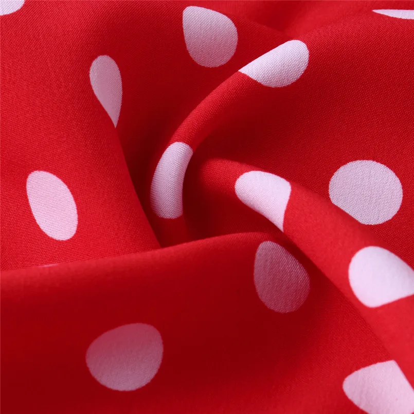  New Women Summer Vintage O-Neck Short Sleeve Beach Polka Dot Bandage Long Maxi Dress Sexy Elegant Lady Holiday New Dress #4R08 (33)