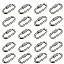 20 штук Нержавеющая сталь 304/316 овальные быстрое соединение карабин кольцо для цепи 3.5 мм