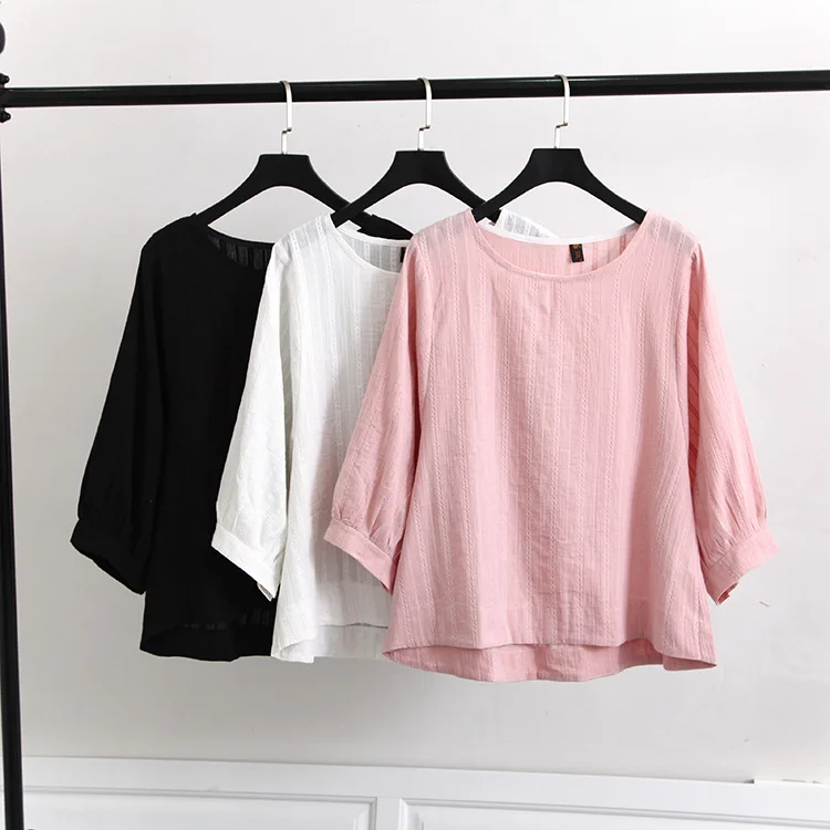

B4 Spring Casual T-shirts 6XL Plus Size Women Clothing Fashion loose cotton Tops 067