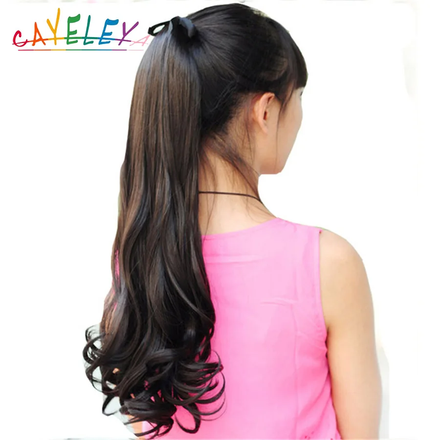 Cateleya Woman Long Wavy Heat Resistant Ponytail Hairpieces Fake Hairstyles Long Flip Clip In Hair Extensions Hair Tail Ponytail
