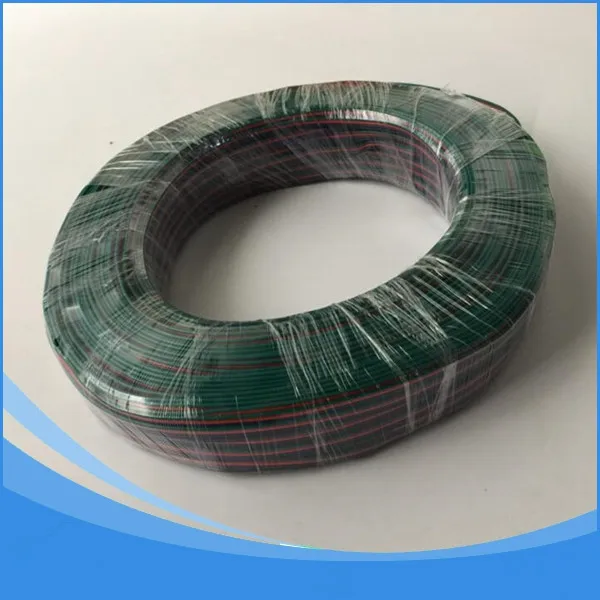 DHL 100 м/лот, RGB 4pin кабель провода для светодиодной ленты RGB, 22AWG RGB 4 цвета провода, 4pin Луженая Медь Удлинительный провод