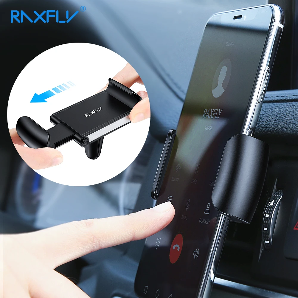 RAXFLY حامل جوال للسيارة للاستخدام العالمي لا المغناطيسي حامل هاتف الهواء تنفيس جبل حامل حامل ل الهاتف المحمول في سيارة الهاتف المحمول دعم
