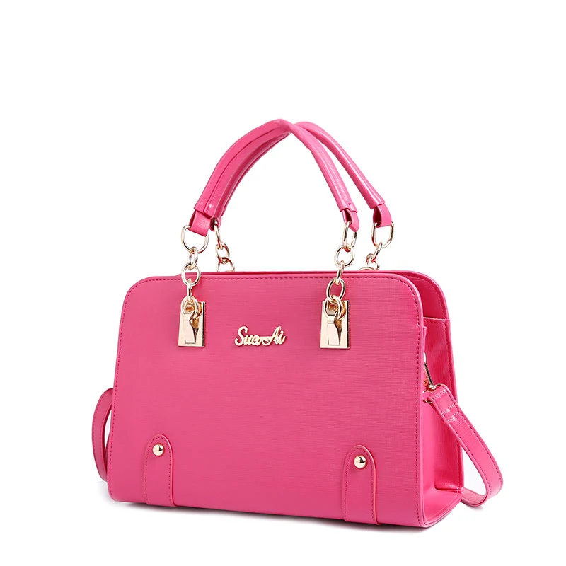 Luxury Elegant PU Bag Women Designer Hard font b Handbag b font Simple Ladylike Shoulder Bag