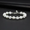 IF ME-pulsera de cristal de último diseño, elegante, con diamantes de imitación, de aleación, imitación de colgante de perla, pulsera de perlas simulada ► Foto 2/6