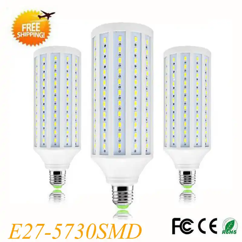 10X Высокая мощность 50 Вт 165led 5730 5630 SMD E27 E26 E14 B22 Светодиодные Фонари Теплый/Холодный
