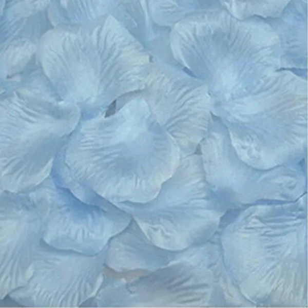 500 шт многоцветные лепестки роз, шелковые искусственные цветы, настольные конфетти, домашнее свадебное украшение, лепестки роз - Цвет: Light Blue