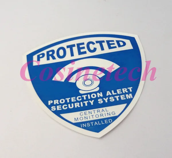 

20pcs Security CCTV camera sign Surveillance DVR Anti-theft Waterproof Blue DECALS home secure Warning Sign alarm Sticker