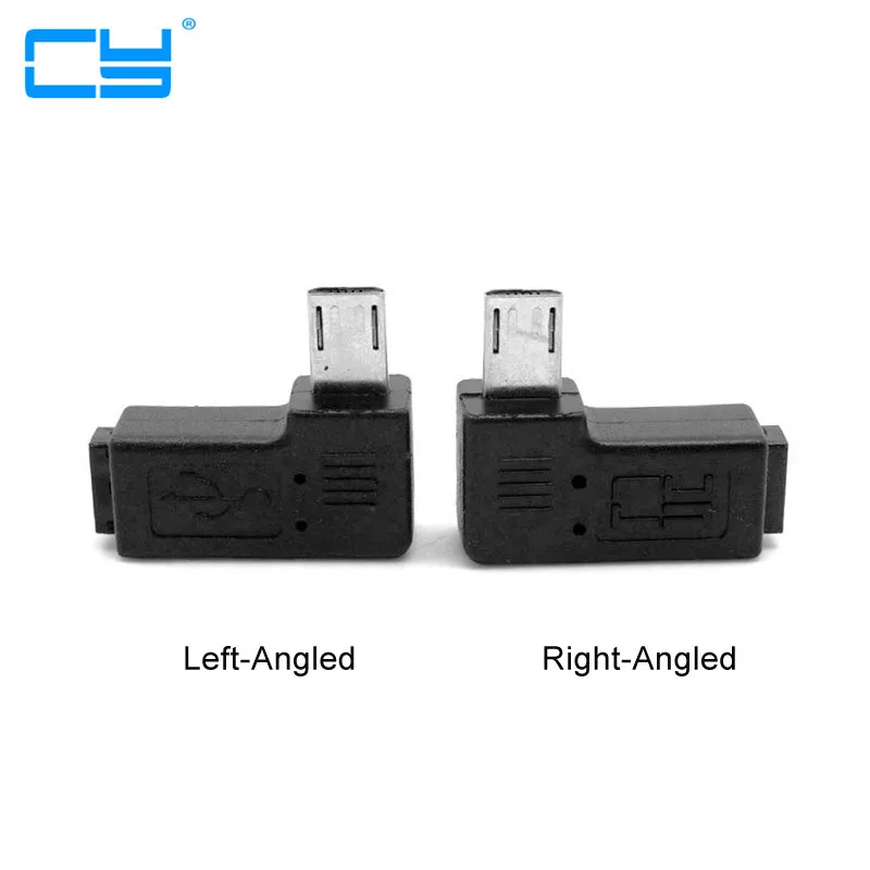 

Micro USB 2.0 5Pin Male to Female M to F Extension connector Adapter 9mm Long plug Connector 90 Degree Right & Left Angled