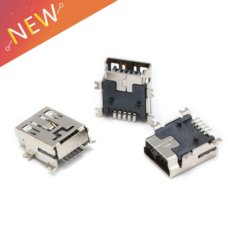 

10PCS Mini USB SMD 5 Pin Female Mini B Socket Connector Plug