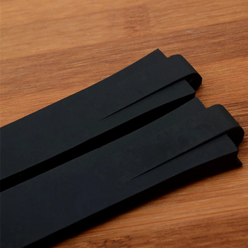 Бренд 24 мм x 11 черный высокое качество силиконовые резиновый ремешок для часов водостойкий складной пряжки AQUIS ремешок для Oris браслет