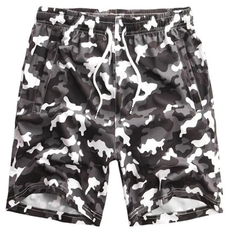 Новые 8XL шорты мужские летние быстросохнущие пляжные шорты мужские камуфляжные Модные дышащие брюки мужские спортивные штаны шорты - Цвет: Camouflage black