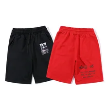 OFF-WHITE, Европа, США, бренд tide OW, хлопок, большой размер, мужские повседневные шорты для пары