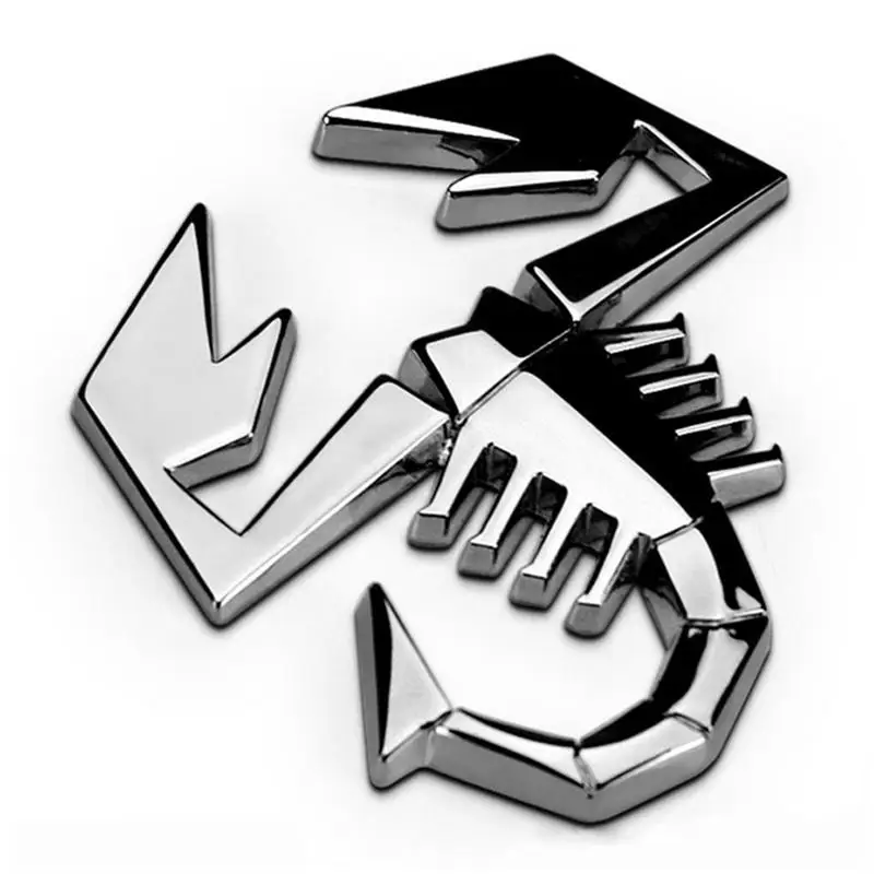 1pcs 3D Car Metal Adhesive Badge Emblem logo Decal car Stickers scorpion Fo Abarth car styling