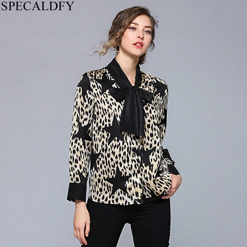 

Designer Runway Tops Vintage Blouse Women Bow Neck Star Print Casual Shirt Womens Tops And Blouses Blusas Mujer De Moda 2019