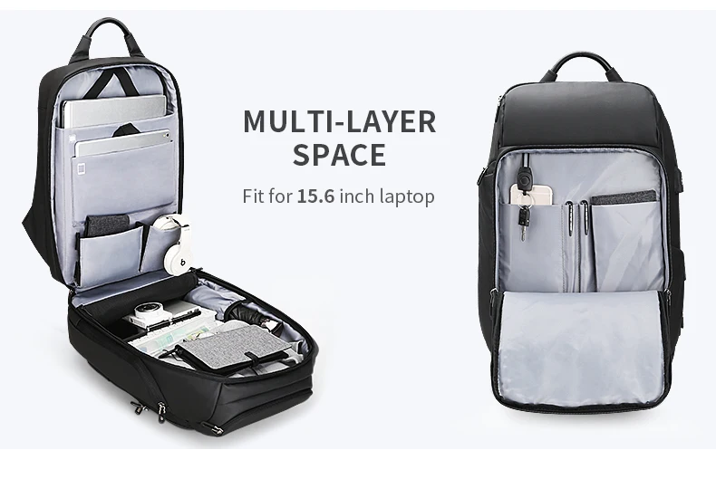 Марк Райден-15-дюймовый рюкзак для ноутбука для Для мужчин Водонепроницаемый Функциональная сумка с USB Порты и разъёмы мужской рюкзак для путешествий, Бизнес сумка