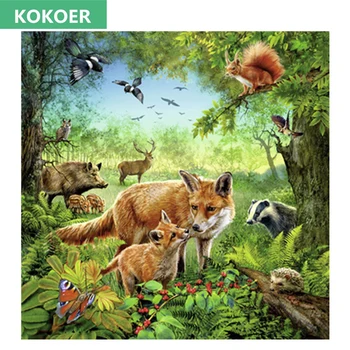 

Full,Diamond Embroidery, Animal Fox Forest wild boar Magpie,Decorative Painting,Cross Stitch,Diamond Mosaic,Needlework,Christmas