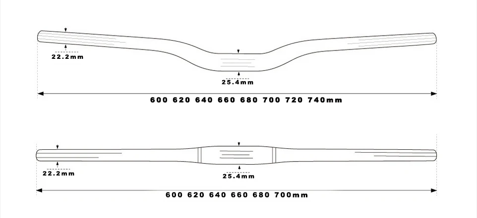 Wacako углерода MTB руль плоские или подъем руль 25.4*600-740 мм углерода велосипед стволовых дорожный велосипед легкий MTB stem25.4 * 50-80 мм