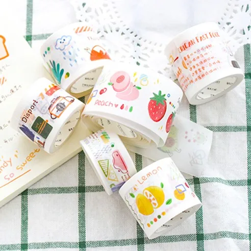 

6 style DIY Japanese Paper Sweet Time Series Tape Cartoon colorful Washi Tape/Masking Tape Stickers