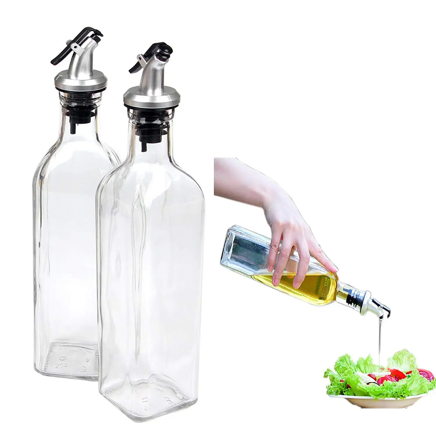 Диспенсер для масла Cruet стеклянная бутылка для контейнер для приготовления пищи носик масло диспенсер бутылка Набор для кухни, с рычагом