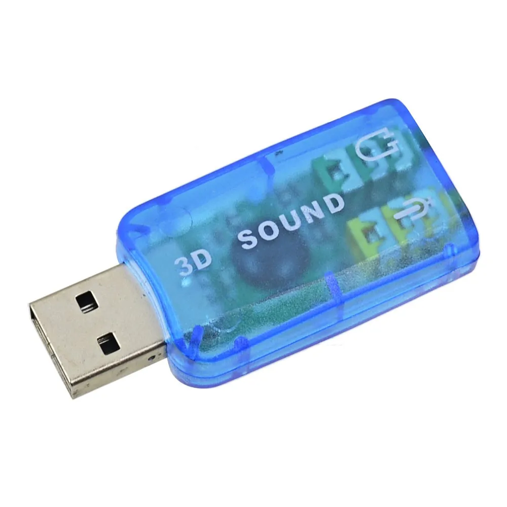 TISHRIC USB для 3D Аудио USB внешняя звуковая карта адаптер 5,1 канальный звук профессиональный микрофон 3,5 мм Интерфейс Аудио