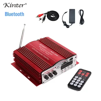 

Kinter MA-200 Audio Amplifier 4 channel hifi stereo sound DC12V car amplifiers with FM radio SD USB Input DC 12V power adapter