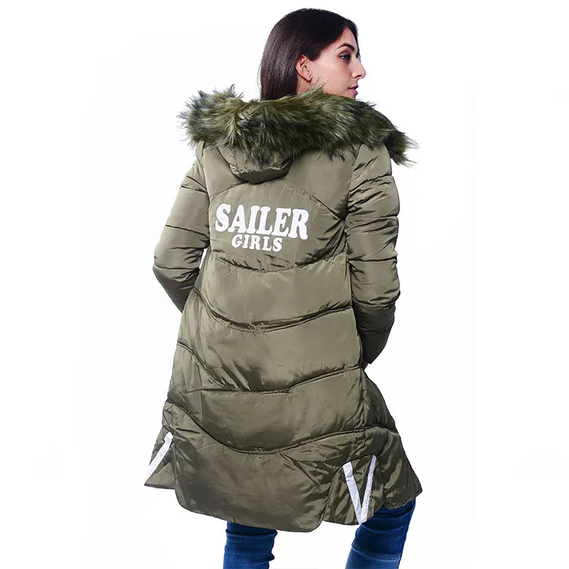 

Manteau Femme Hiver 2017 Fur Hooded Thick Winter Jacket Women Letters Printed Long Parka Coat Fashion Abrigos Mujer Invierno
