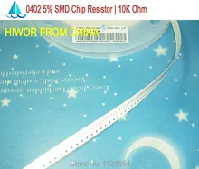 (10 MIL unidades/lote) 0402 K ohm 5% SMD Chip de Filme Espesso 10 10 Resistor 5% K Ohm Chip Resistor Fixo