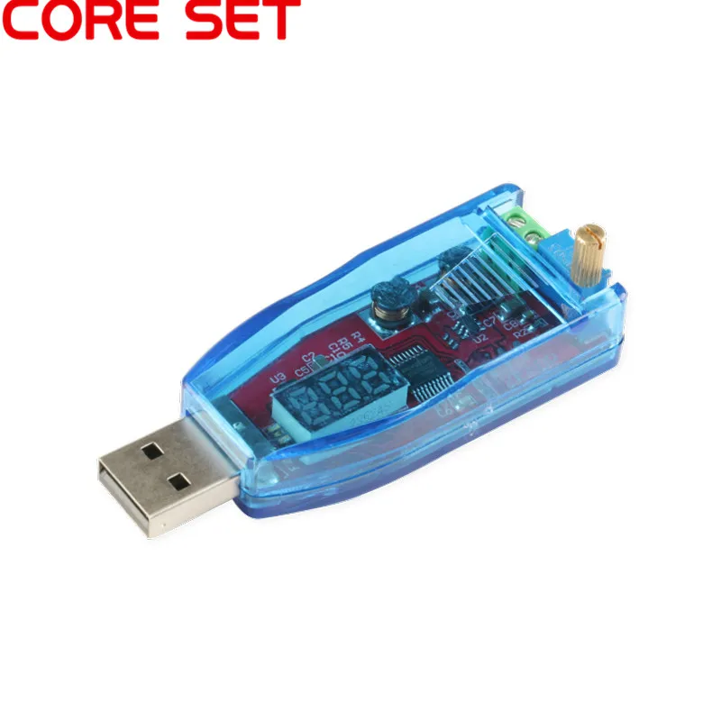 

DC-DC USB Adjustable Buck-boost Power Supply Voltage Regulator Module 5V to 3.3V 9V 12V 24V DP LED Digital Display