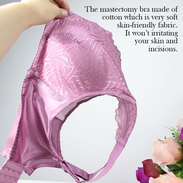 6026 Soft and Comfortable Bra for Mastectomy 75-100BC CUP with Pockets for Silicone Breasts for Breast Cancer Women 3