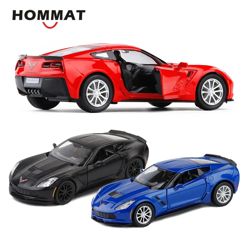 HOMMAT Моделирование 1:36 Масштаб Chevrolet Corvette C7 Модель Автомобиля Игрушка С|Наземный