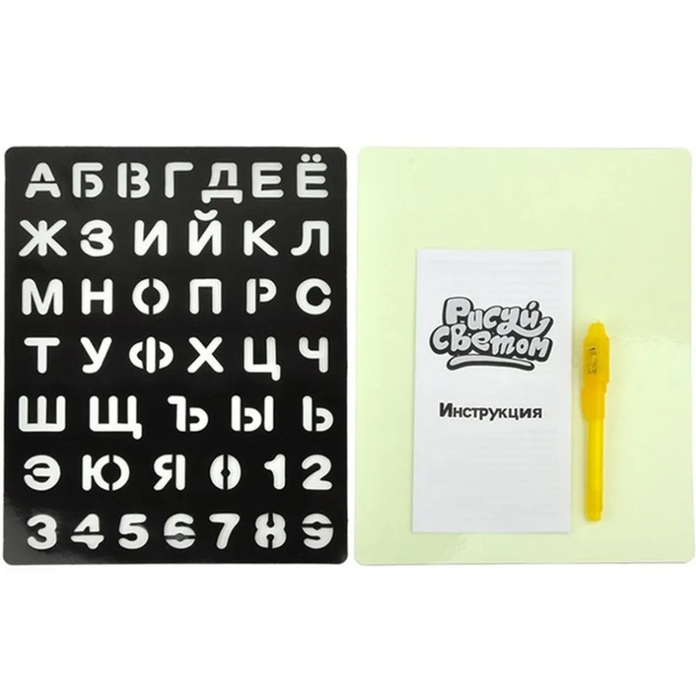 

DIY Toys Drawing Sketchpad Non Magnetic Children Graffiti Fluorescent Drawing Board Early Education for Kids Puzzle Drawing Toys