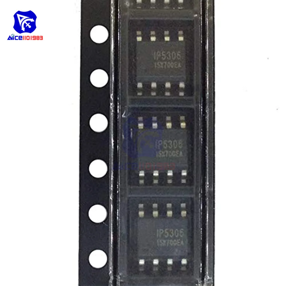 10 шт./лот IC откалывает IP5306 5306 SOP8 2.1A заряда 2.4A разрядки оригинальные интегрированные схемы