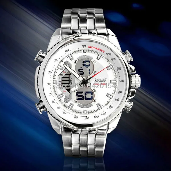 

Luxury Multiple Time Zone Waterproof Analog Digital Sport Watches Men