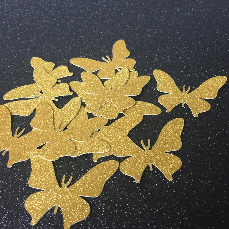  Gold/Silver/Black Glitter Butterfly ConfettiBridal Showrs Party Decor Anniversary Events Dinner Tab
