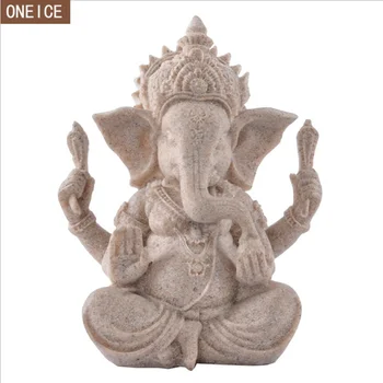 

Natural sandstone Indian elephant god Buddha statue statue monk, Home decoration accessories Small Buddha statue Figurine