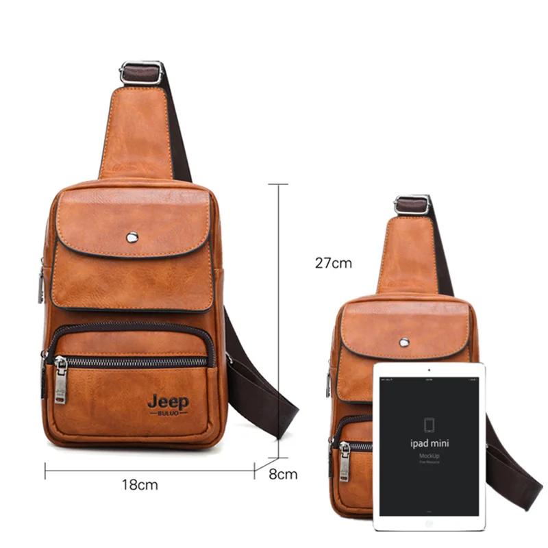 US $24.89 Jeep Buluo Brand Big Size Mans Travel Bag Men Bag 2pcs Set High Quality Split Leather Unisex Crossbody Sling Bag For Ipad