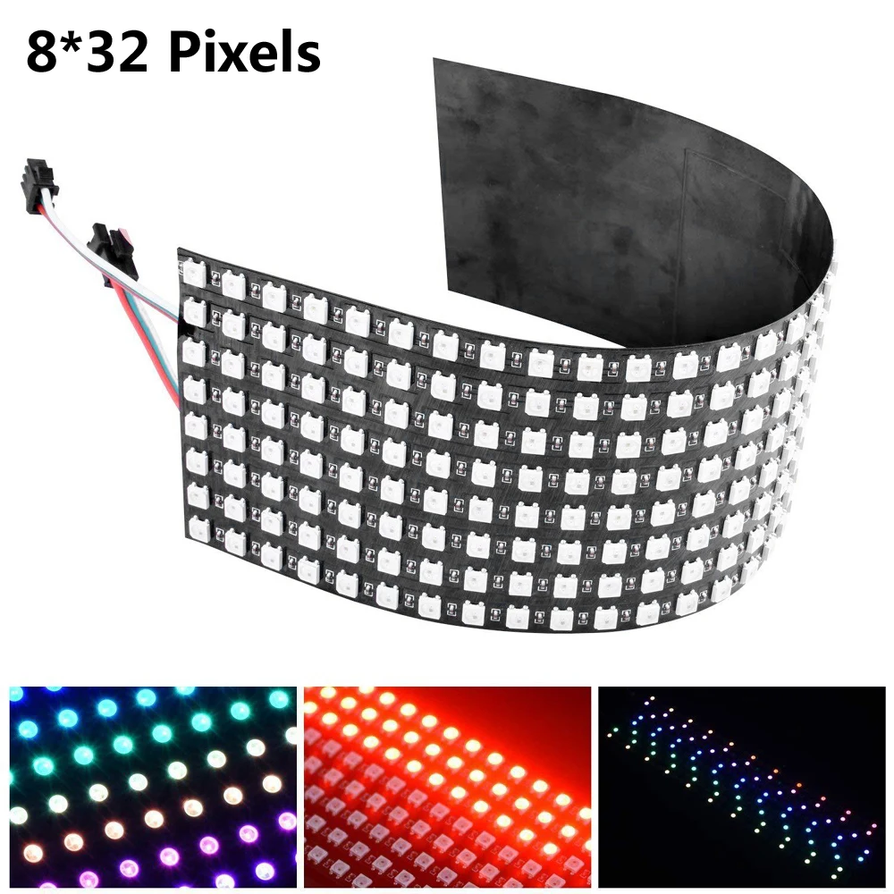 5 в Ws2812b 5050 Rgb светодиодная полоса панель экран 8*8 16*16 8*32 пикселей Ws2811 Ws2812