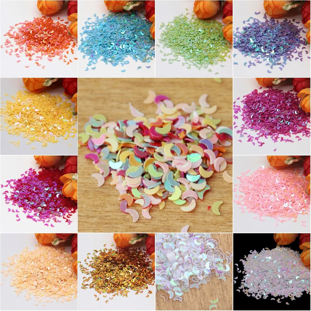 

10/20g Moon Nail Sequins 2x3mm Pvc Loose Sequin for Nails Arts Manicure Sewing Craft Wedding Decoration Confetti Lentejuelas