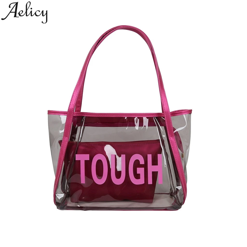 

Aelicy Uxury Handbags Women Bags Designer Brand Famous Stylish Transparent Beach Bag Shoulder Bag Summer Purses And Handbags
