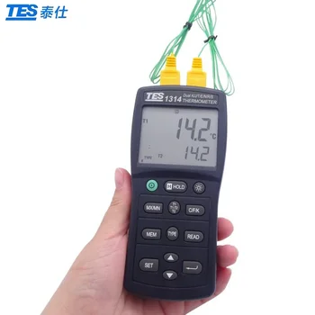 

TES-1314 Dual Channels InputK.J.T.E.R.S.N. Thermometer