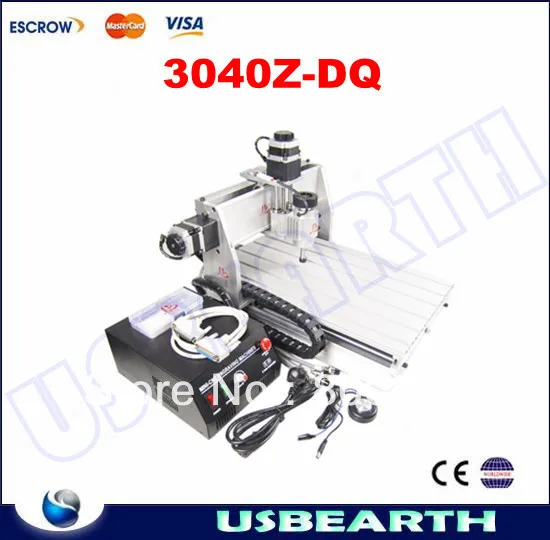 230W Mini CNC 3040 Z-DQ Engraving Machine Milling Carving Router With Ball Screw With Tool Auto-checking Instrument free shipping cnc 3040 z dq 4 axis 3d wood engraving machine pcb carving router with ball screw tool auto checking instrument