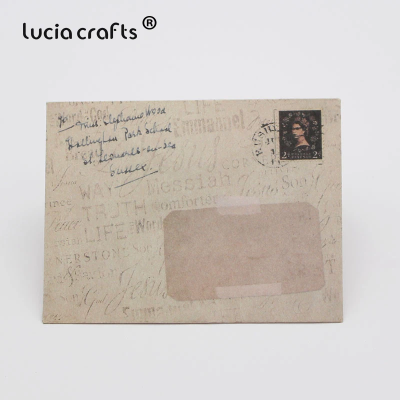 Lucia crafts(1 лот = 12 шт) 9,5*7,3 см винтажный мини-конверт Европейский стиль Скрапбукинг карта канцелярские принадлежности I0410