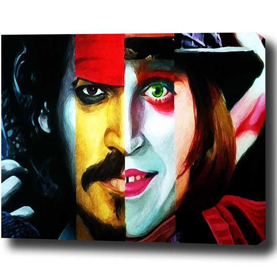 

Diy Painting By Numbers Handmade Oil Painting Magician Wall Pictures for Living Room Captain Jack Sparrow Poster Paint By Number