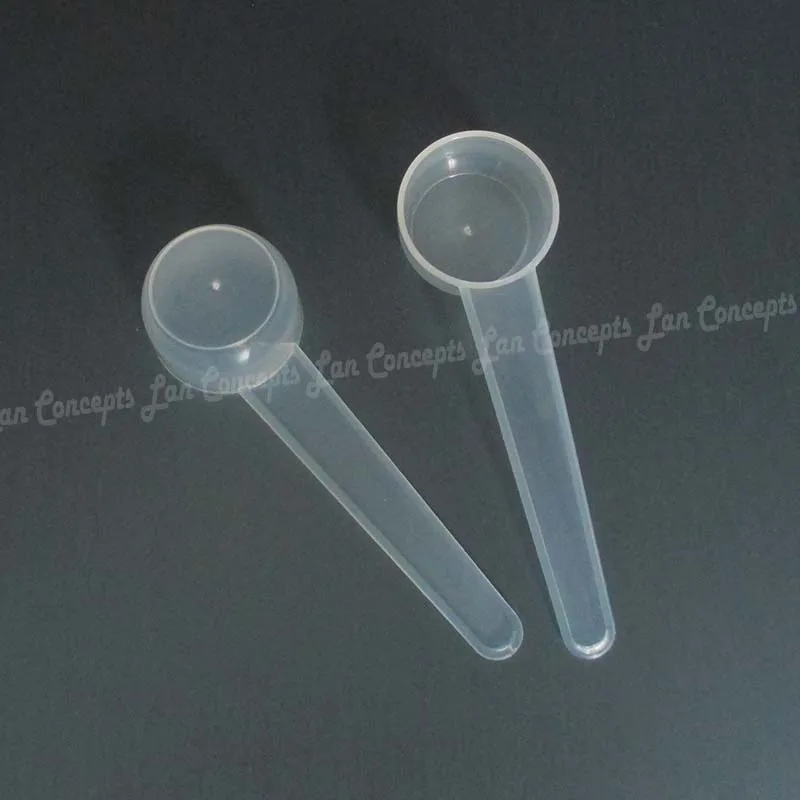 5g 10ml flat plastic measuring spoon PP scoop transparent 4