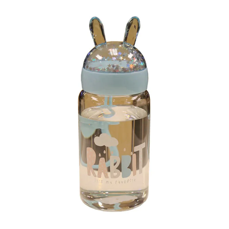 Cartoon Portable Glass Water Bottle Cute Stars Sequins Micro Landscape Glass Children Water Bottle 360ML Brief Women Drinkware Cartoon Portable Glass Water Bottle Cute Stars Sequins Micro Landscape Glass Children Water Bottle 360ML Brief Women Drinkware