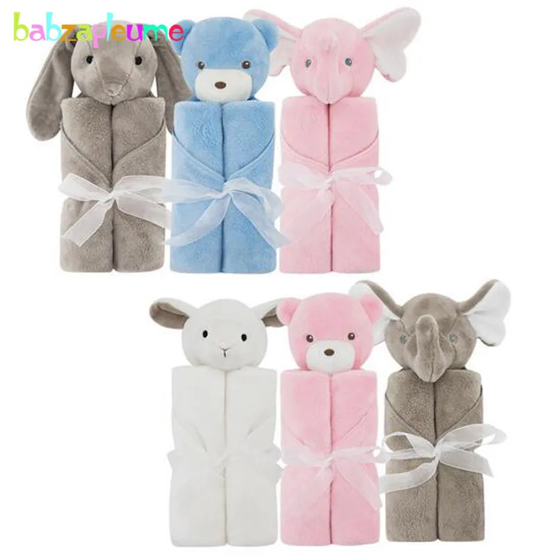 

76*76CM Newborn Receiving Swaddle Wrap Animal Bathrobe Towel Cartoon Cute Soft Fleece Warm Blankets For Kids Baby Quilt BC1005