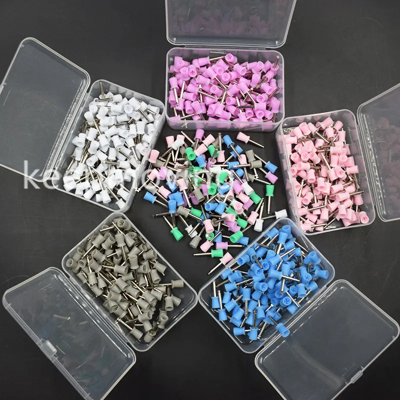 

100 Pcs Dental Polisher Rubber Polishing Prophy Cup Bowl Brushes 4 Webbed Latch Flat