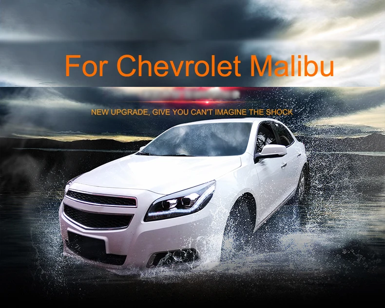 Ownsun Eagle Eyes светодиодный DRL Bi-xenon проектор линзы фары для Chevrolet Malibu 2012