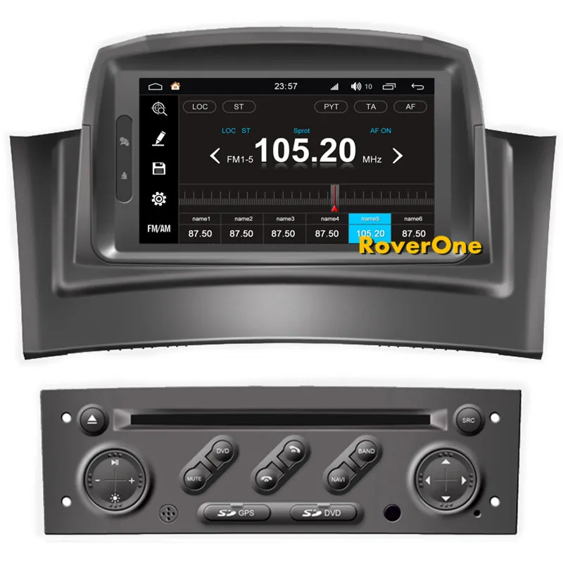 Sale RoverOne Android 8.0 Octa Core Car Radio DVD GPS For Renault Megane 2 II Fluence Touchscreen Android Multimedia Player Head Unit 8