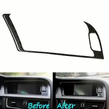 BBQ@FUKA Car-Styling Carbon Fiber Console Warning Light Decal Cover Trim Sticker Car accessories Fit For Audi A4 B8 A5 13-2015